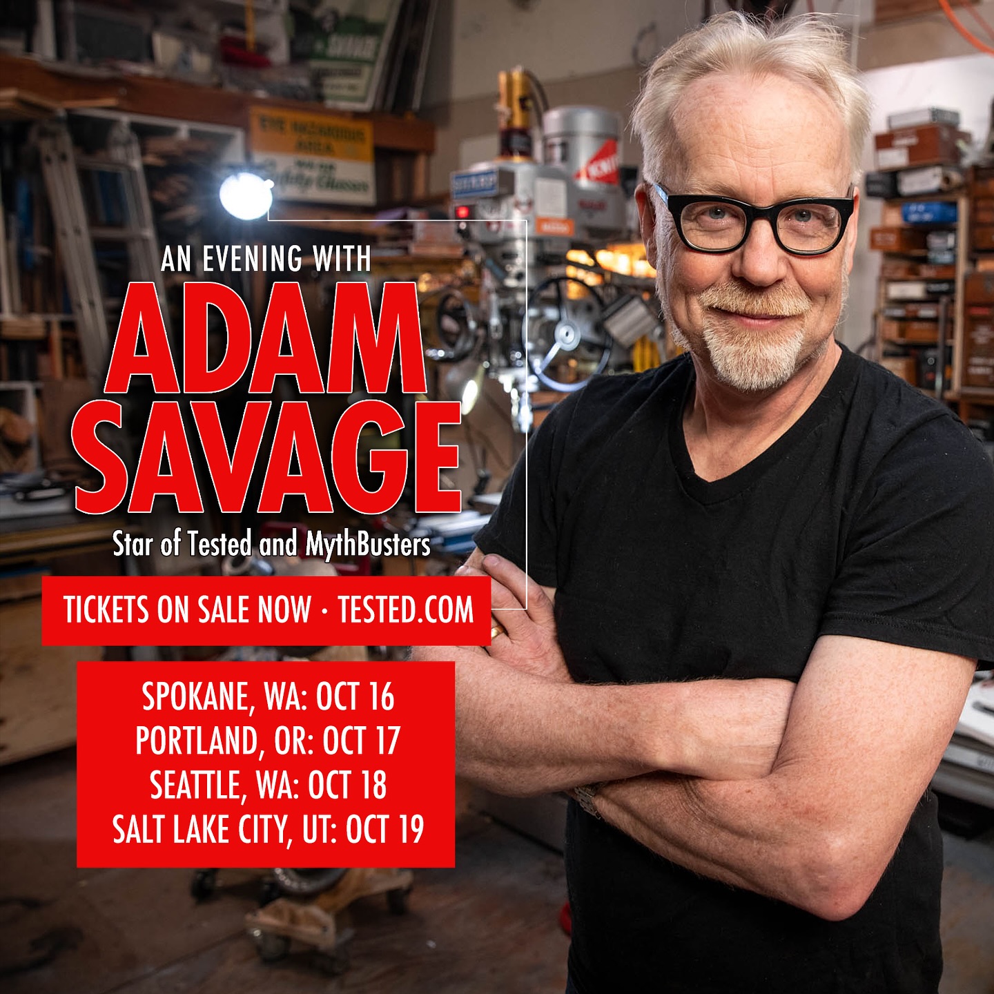 An Evening with Adam Savage Tour Poster 2025